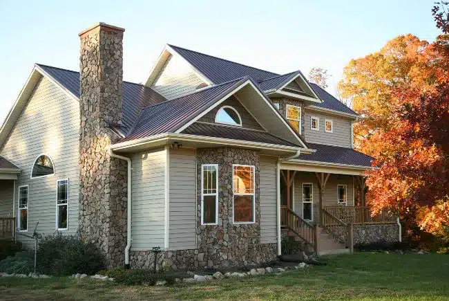 metal roofing on home