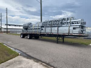 Light Gague Steel (LGS) panels being delivered on site in Florida for Commercial building