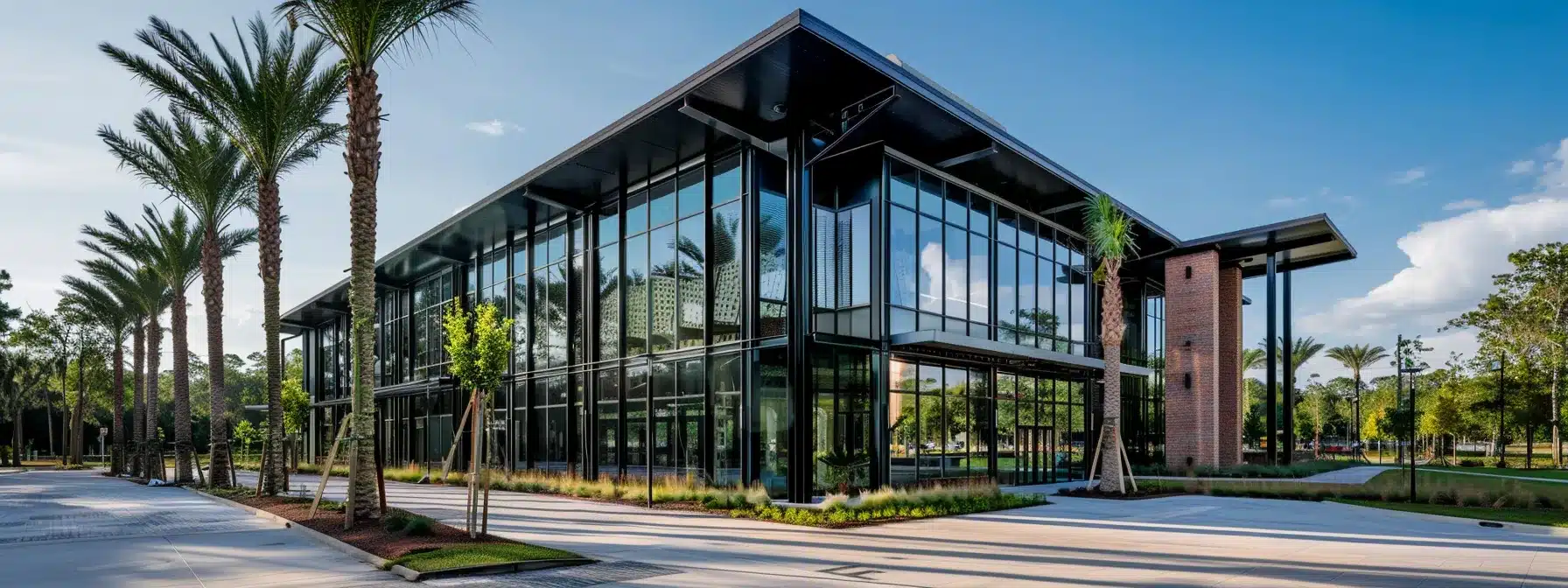 a modern light gauge steel structure in florida built to withstand hurricane-force winds, showcasing advanced fasteners and wall systems for enhanced durability.