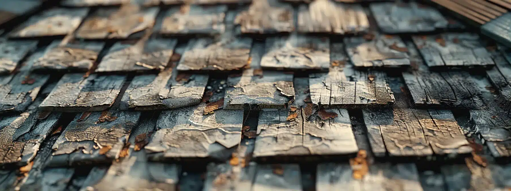 a roof covered in shiny silver streaks of fresh paint, contrasting with dark patches of untreated rust, under the bright florida sun.