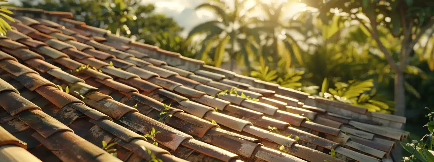 a sturdy, wind-resistant roof covered in durable tiles under the scorching florida sun.